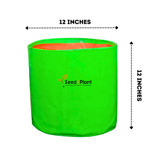 12x12 Inches (1x1 Ft) - 260 GSM HDPE Round Grow Bag