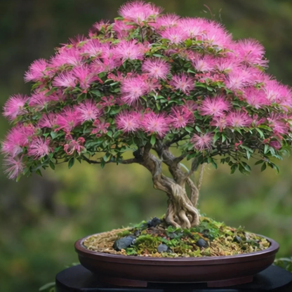 Calliandra (Powder Puff) Flowering Bonsai Tree Live Plant